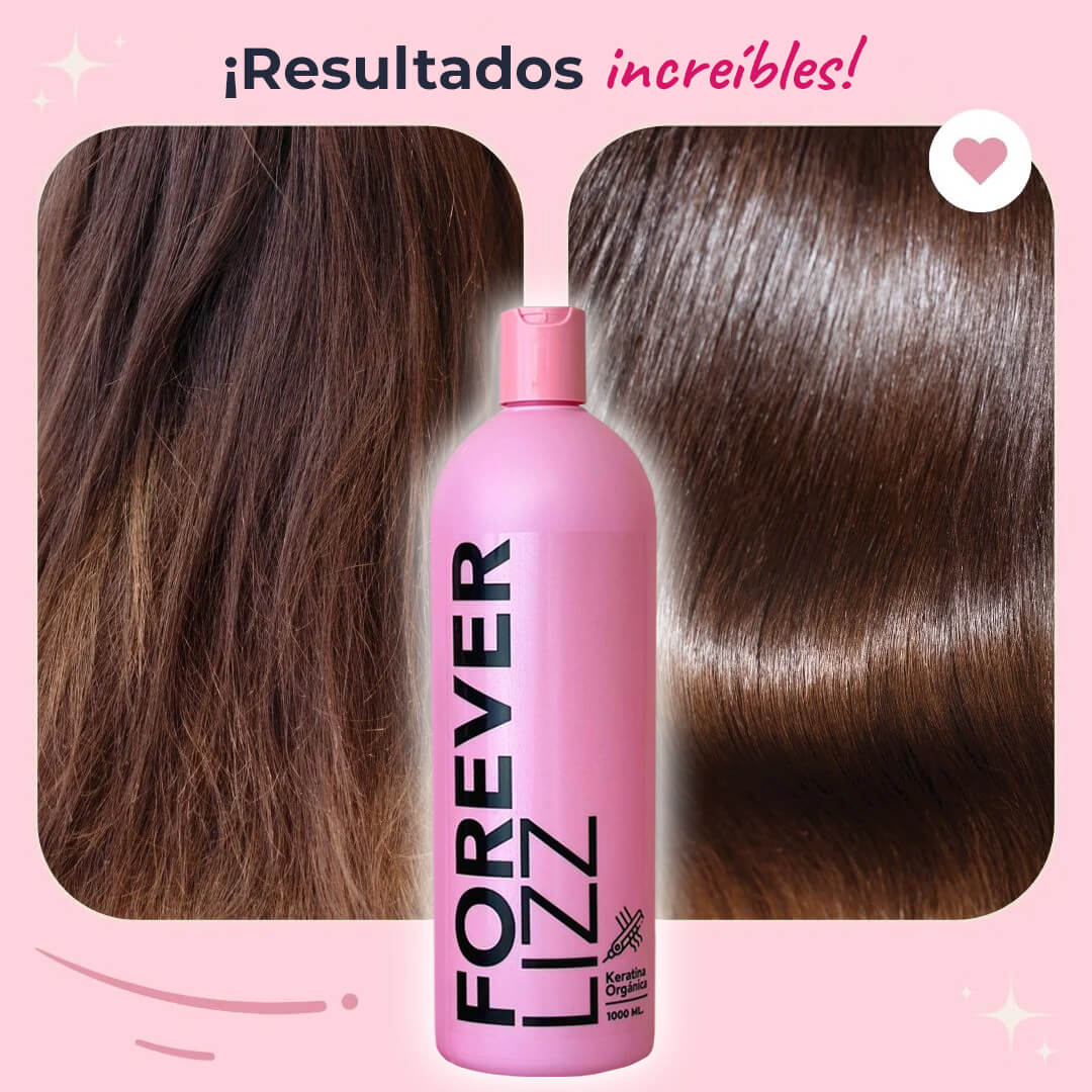 Forever Lizz – Kit de Keratina Vegana Sin Formol + Shampoo Detox | 125ml / 400ml / 1 Litro