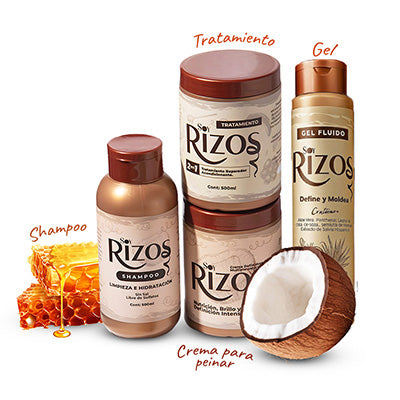 Kit Soy Rizos: Gel, Shampoo, Acondicionador y Crema + REGALOS