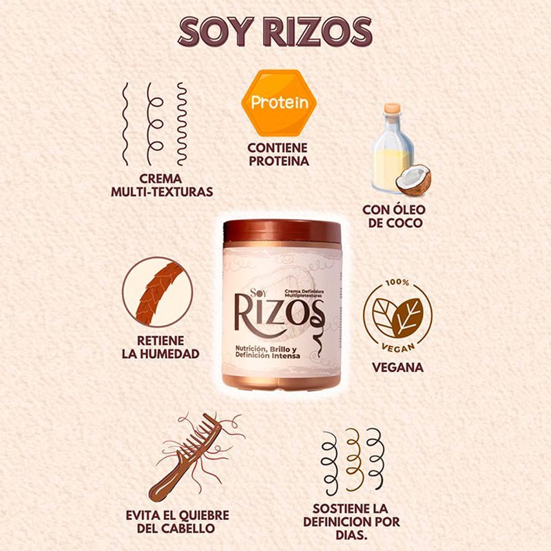 Kit Soy Rizos para niñas: Shampoo, Acondicionador y Crema + REGALO 🎁✨