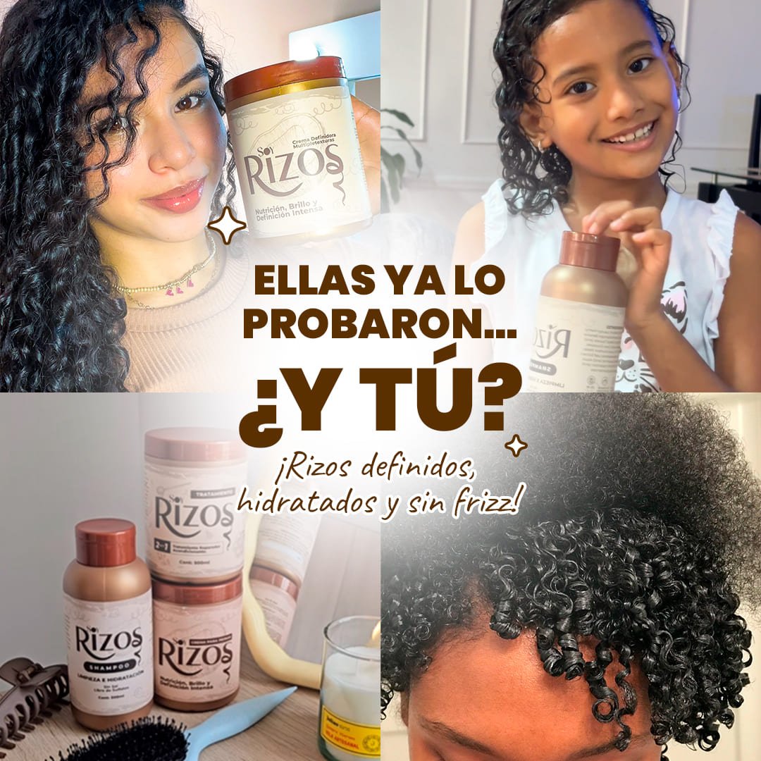 Kit Soy Rizos para niñas: Shampoo, Acondicionador y Crema + REGALO 🎁✨