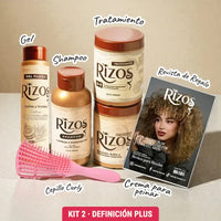 KIT 2 · DEFINICIÓN PLUS: Shampoo + Tratamiento + Crema + Gel Fluido + 2 regalos