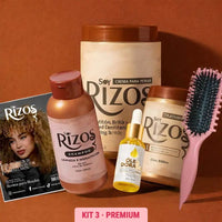 KIT 3 · PREMIUM: Shampoo + Tratamiento + Crema de 1 kg + Óleo Dorado Termoprotector + 2 regalos