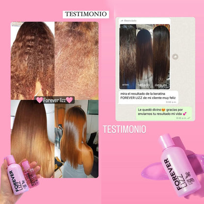 Forever Lizz – Kit de Keratina Vegana Sin Formol + Shampoo Detox | 125ml / 400ml / 1 Litro