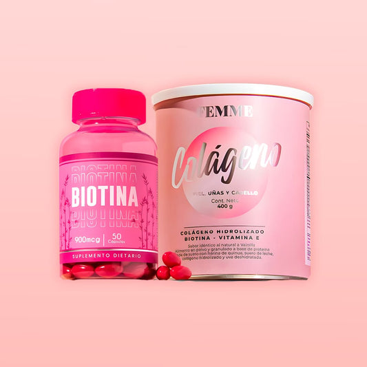 COMBO BIOTINA PURA + COLÁGENO HIDROLIZADO | SALUD DESDE ADENTRO🤩