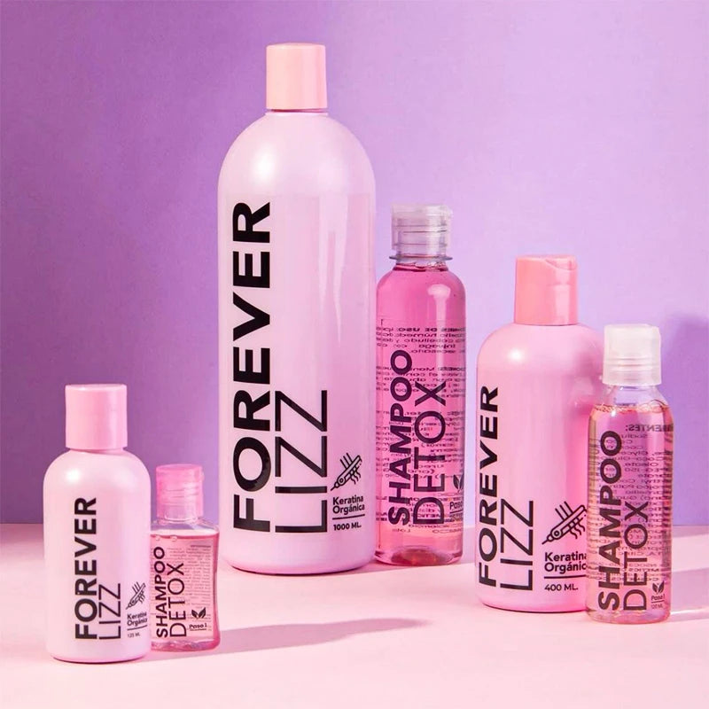 Forever Lizz – Kit de Keratina Vegana Sin Formol + Shampoo Detox | 125ml / 400ml / 1 Litro