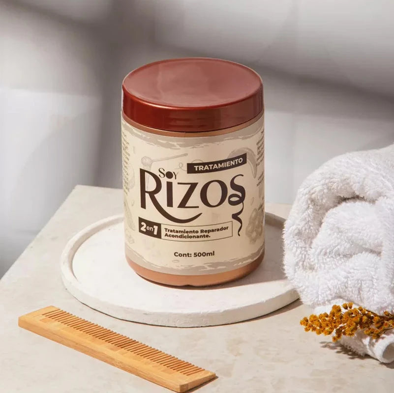 ✨ Transforma tus Rizos 🌿💧Tratamiento Reparador 2 EN 1 - 500 mL