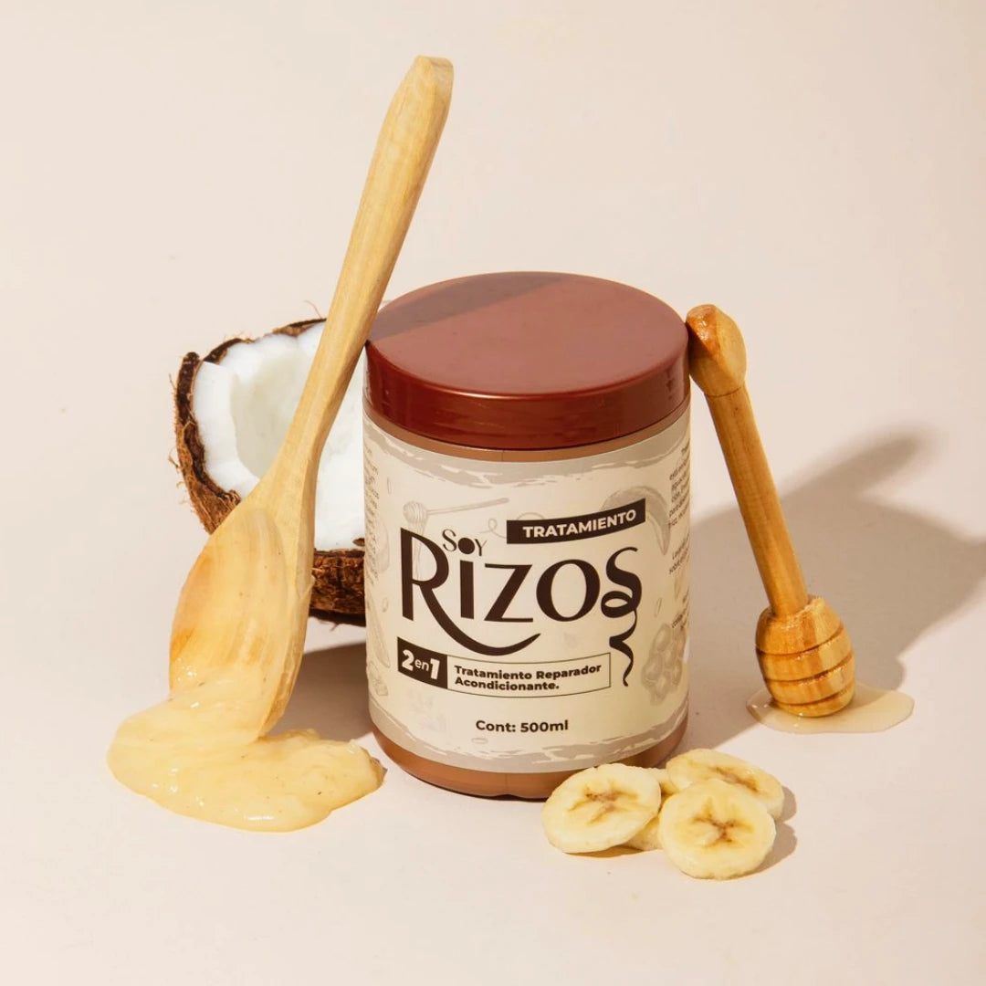 ✨ Transforma tus Rizos 🌿💧Tratamiento Reparador 2 EN 1 - 500 mL
