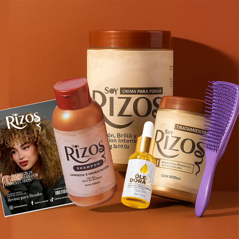Kit Soy Rizos con Crema de 1 Kilo + Óleo Dorado + REGALO 🎁✨