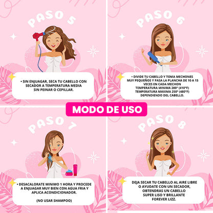 Forever Lizz – Kit de Keratina Vegana Sin Formol + Shampoo Detox | 125ml / 400ml / 1 Litro